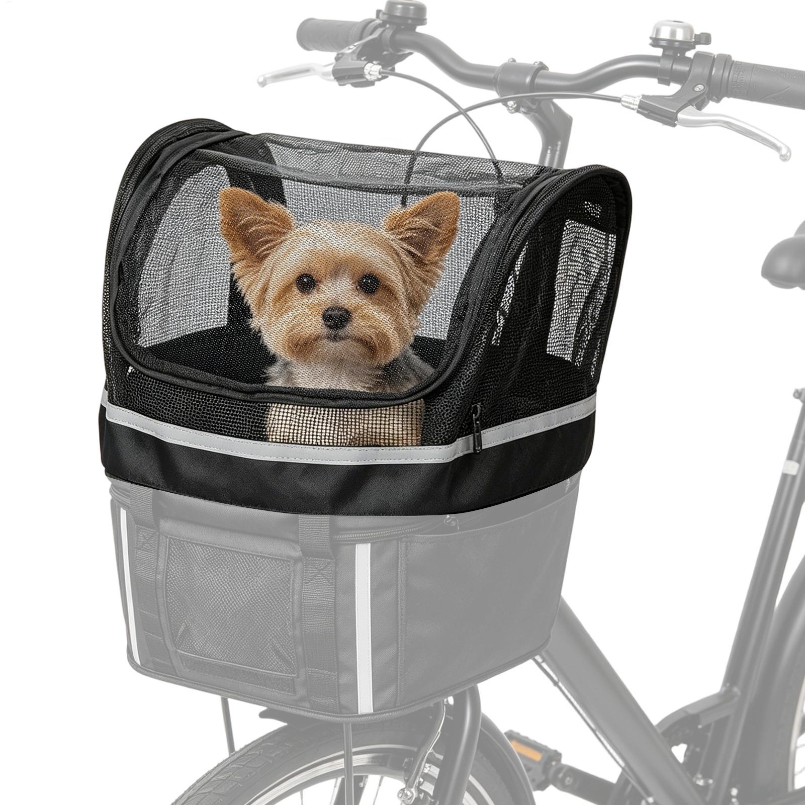 Commuting By Bike - Fietsmand voor honden, fietsstuurmand met venster,