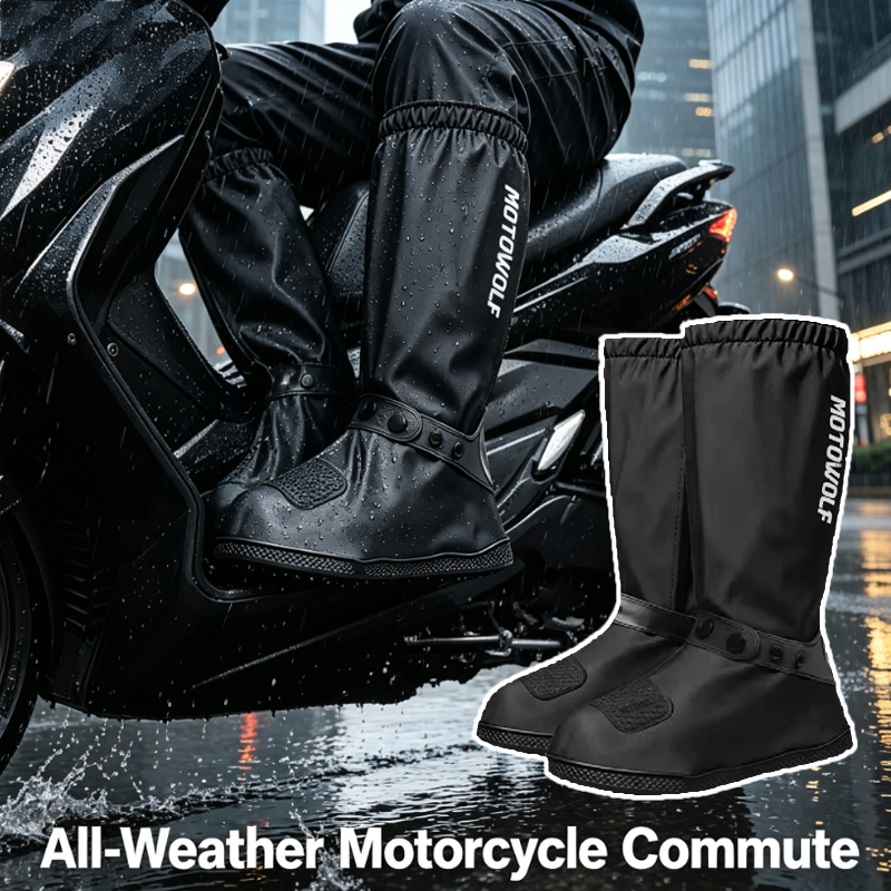 Cycling Commute In Rain - Outdoor reisregenhoesjes voor schoenen, herbruikbaar voor