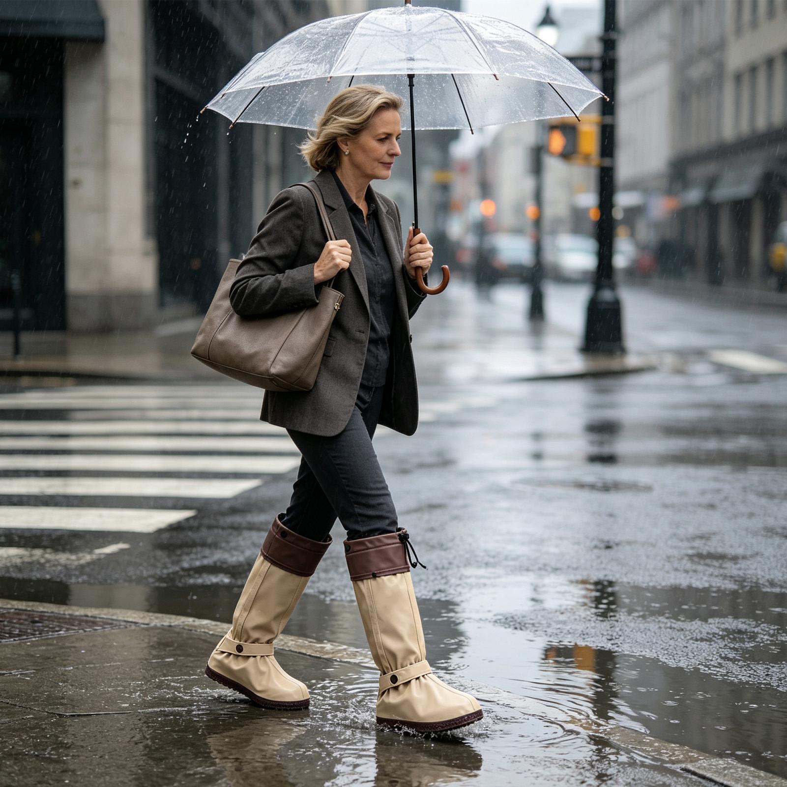 Regenlaarzenhoezen met rits, h - Cycling Commute In Rain recensie en prijs